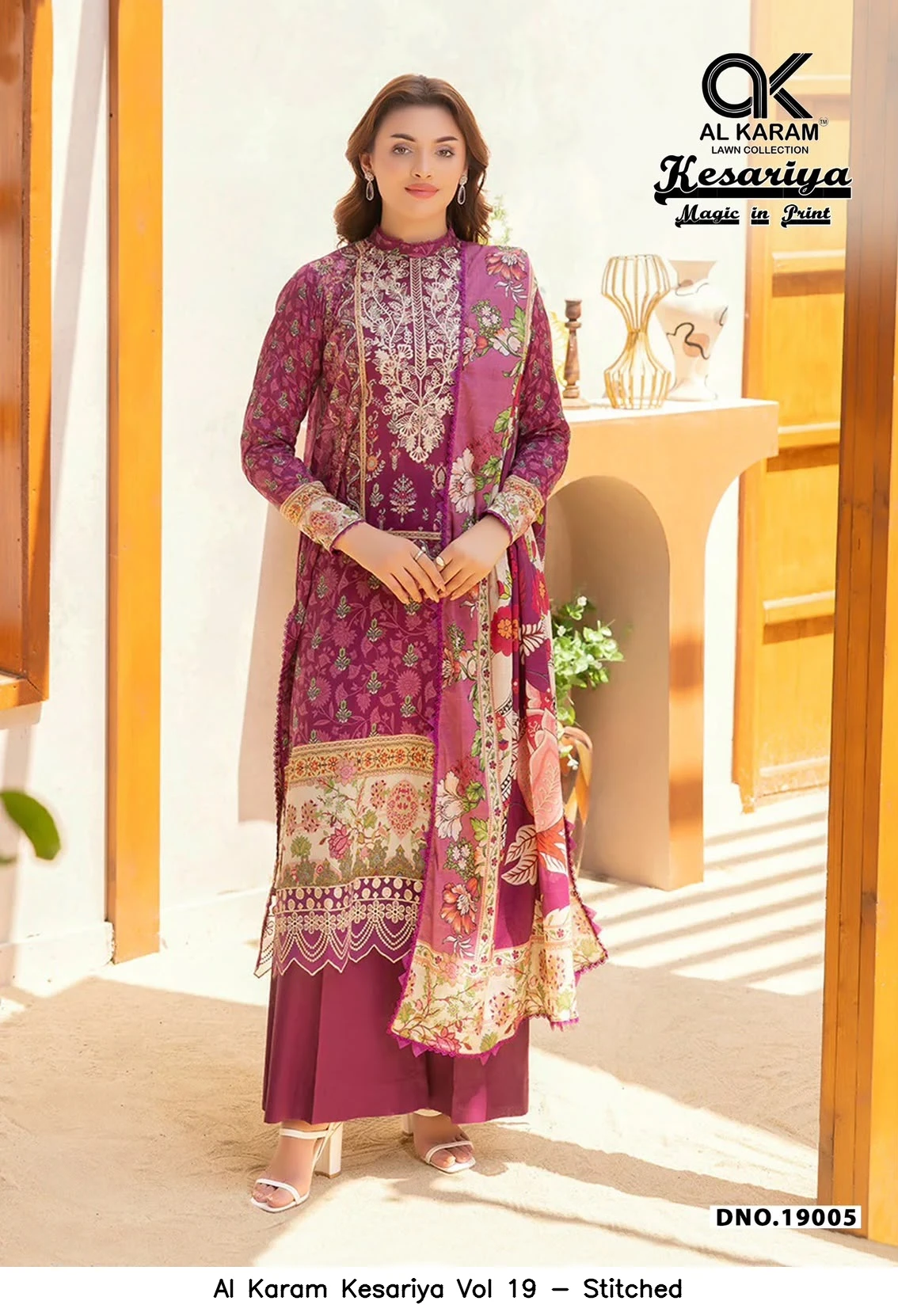 Al Karam Kesariya Vol 19 - Stitched 6