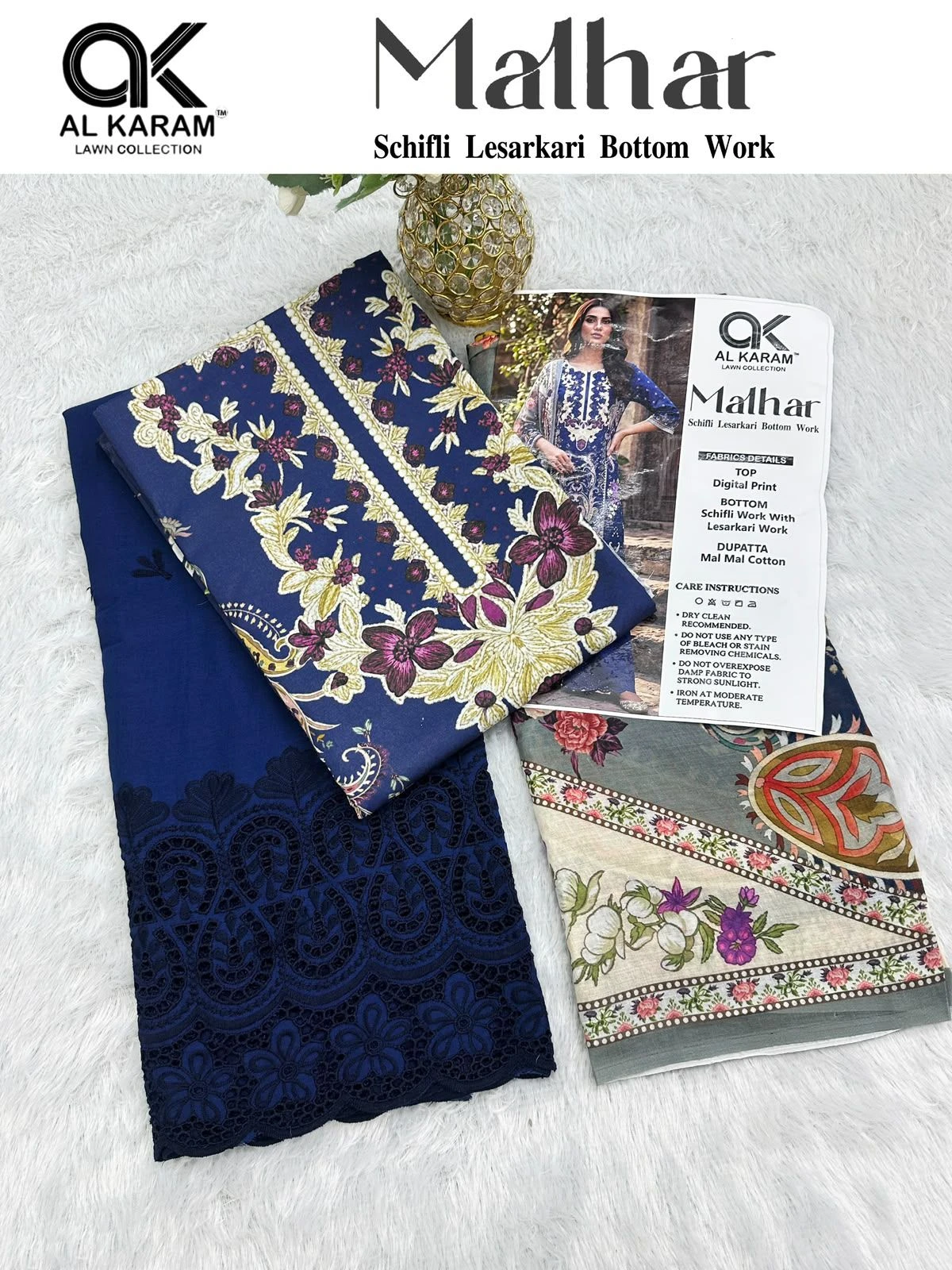 Al Karam Malhar Eplice Bottom - Pakistani Suit Design