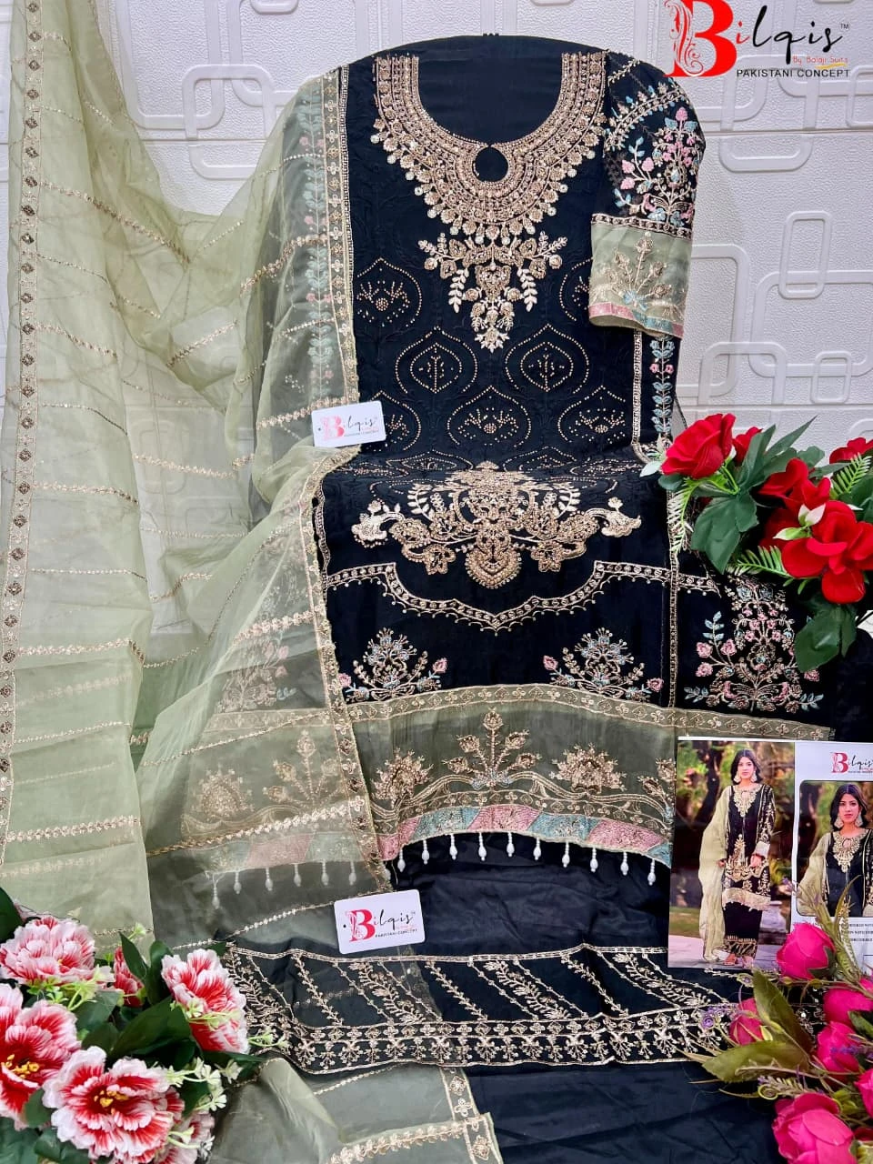Bilqis B 142 QRST - Pakistani Suit Design