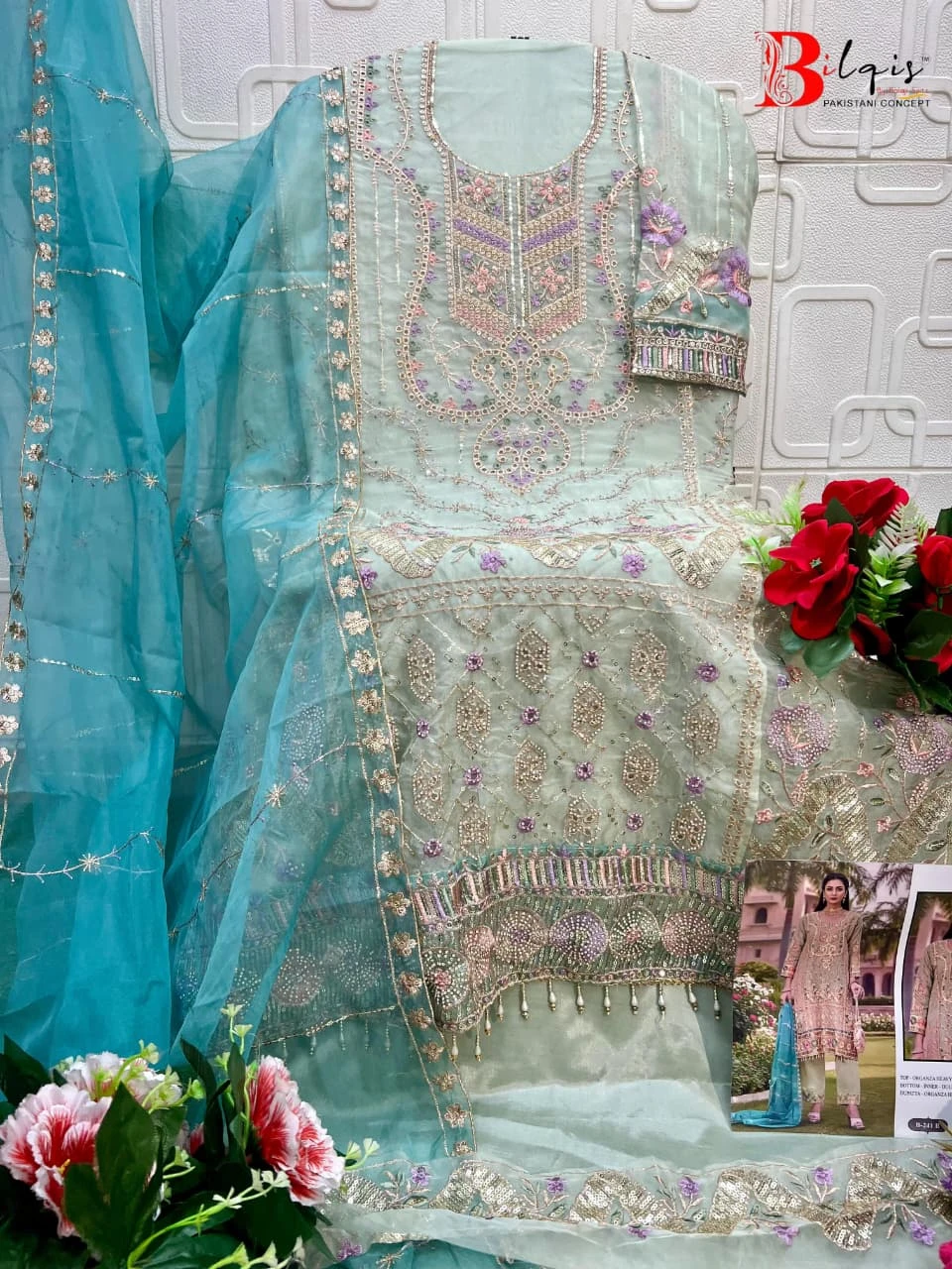 Bilqis B 241 ABCD - Pakistani Suit Design