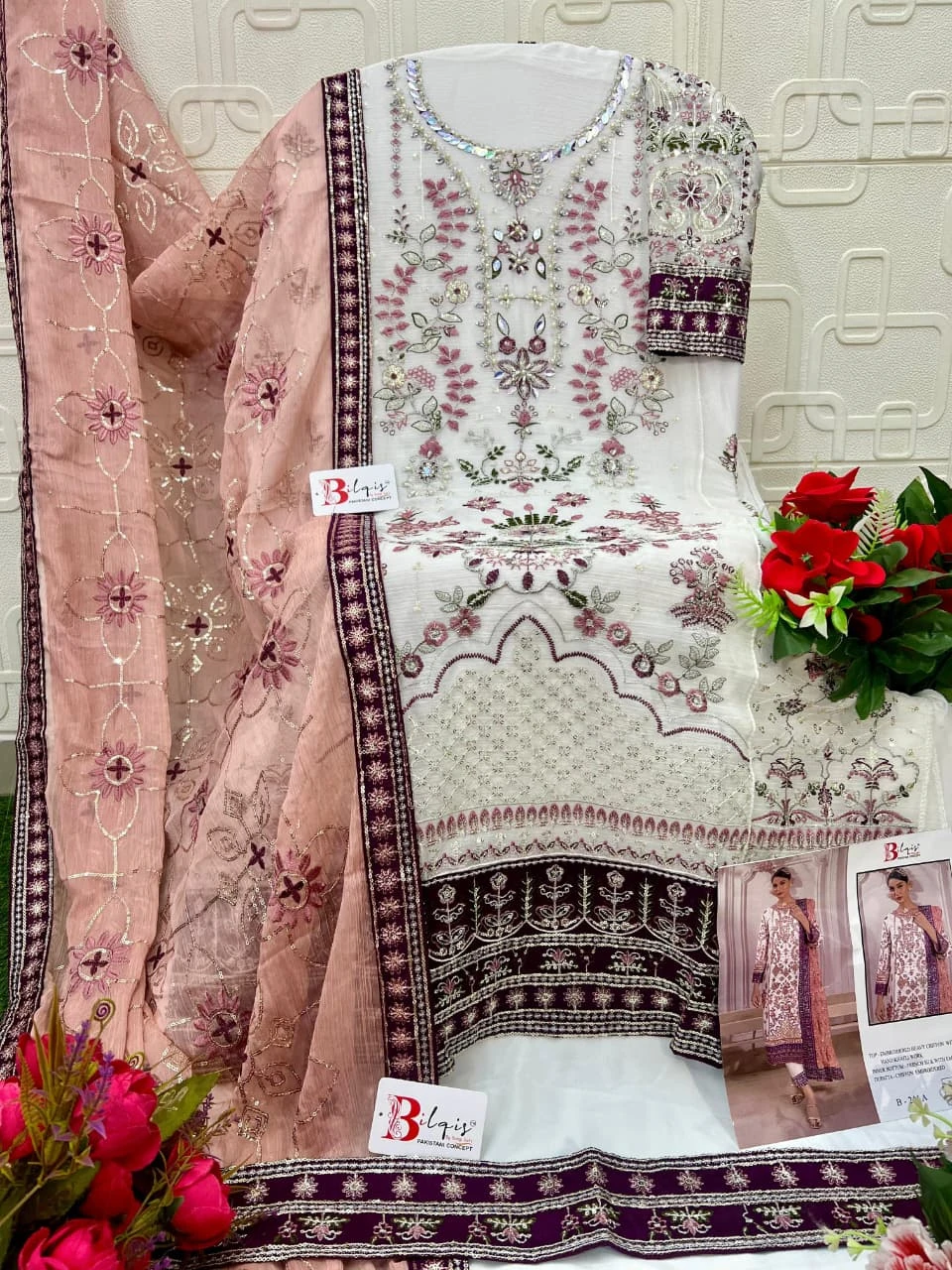 Bilqis B 244 ABCD - Pakistani Suit Design