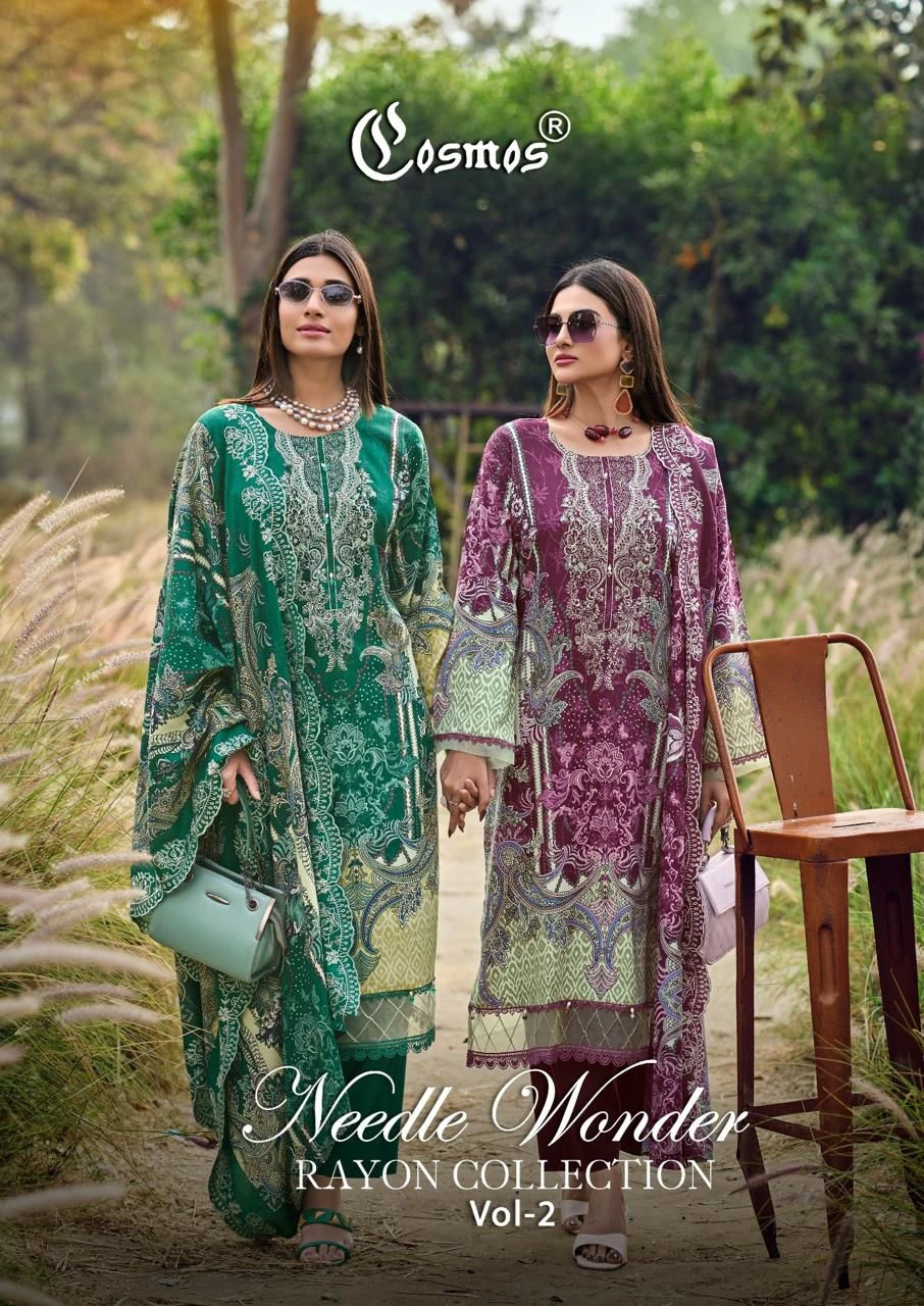 Cosmos Needle Wonder Rayon Vol 2 - Pakistani Suit Design