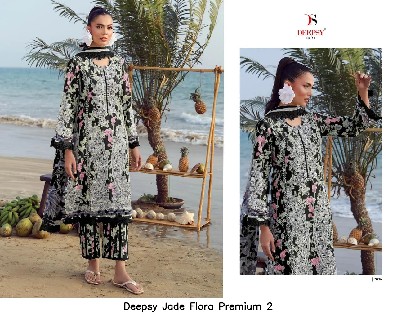 Deepsy Jade Flora Premium 2 - Chiffon Dupatta 2