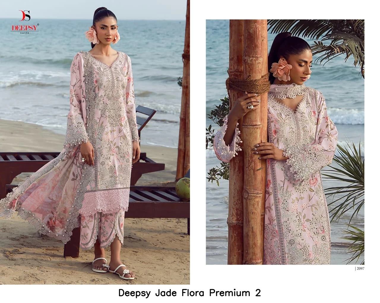 Deepsy Jade Flora Premium 2 - Chiffon Dupatta 4