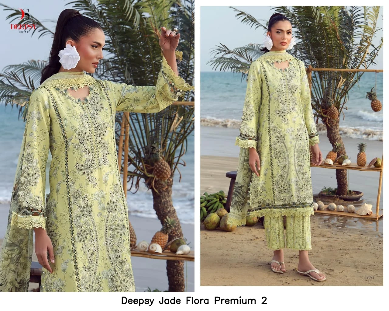Deepsy Jade Flora Premium 2 - Chiffon Dupatta 7