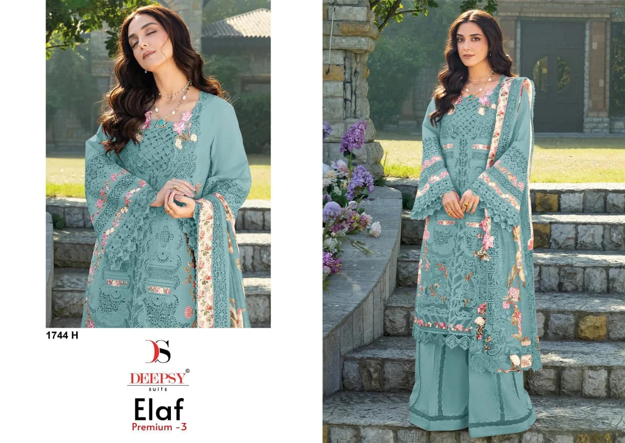 Deepsy Premium 3 Luxury Lawn - Pakistani Suit Design
