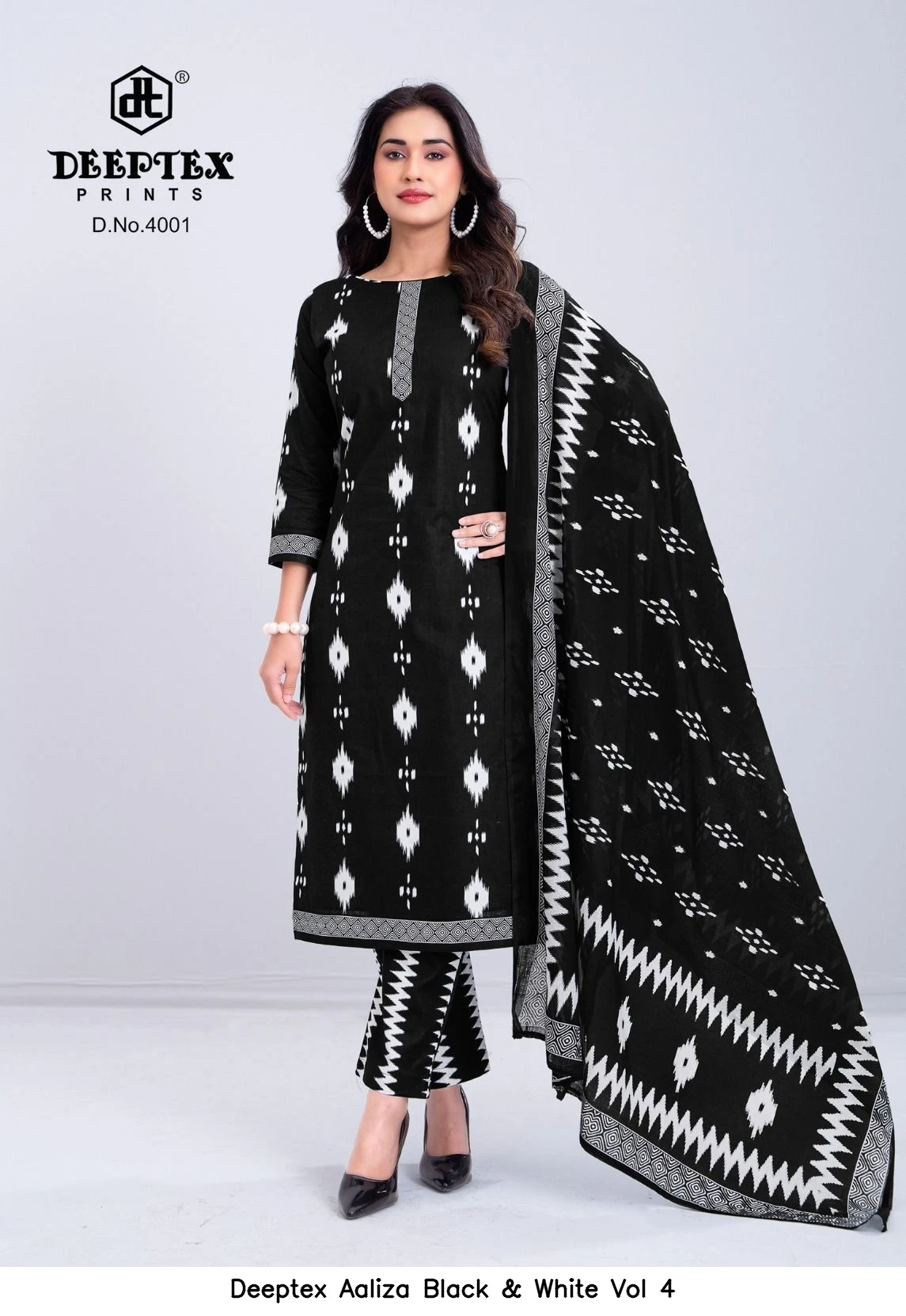 Deeptex Aaliza Black & White Vol 4