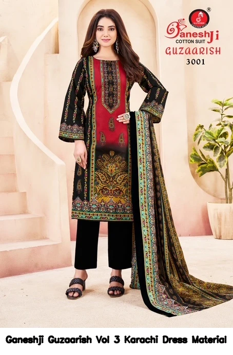 Ganeshji Guzaarish Vol 3 Karachi Dress Material 2
