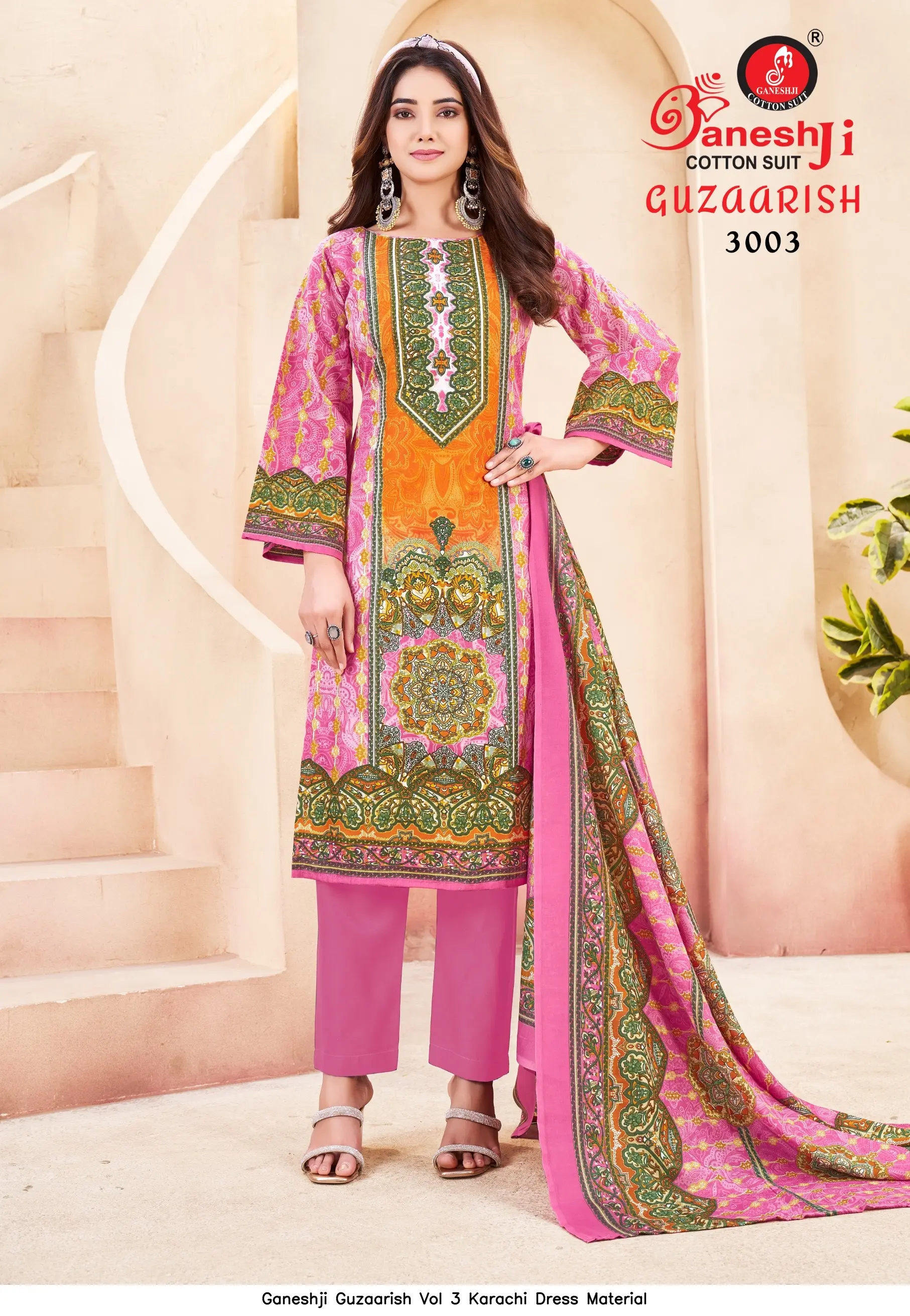 Ganeshji Guzaarish Vol 3 Karachi Dress Material 4