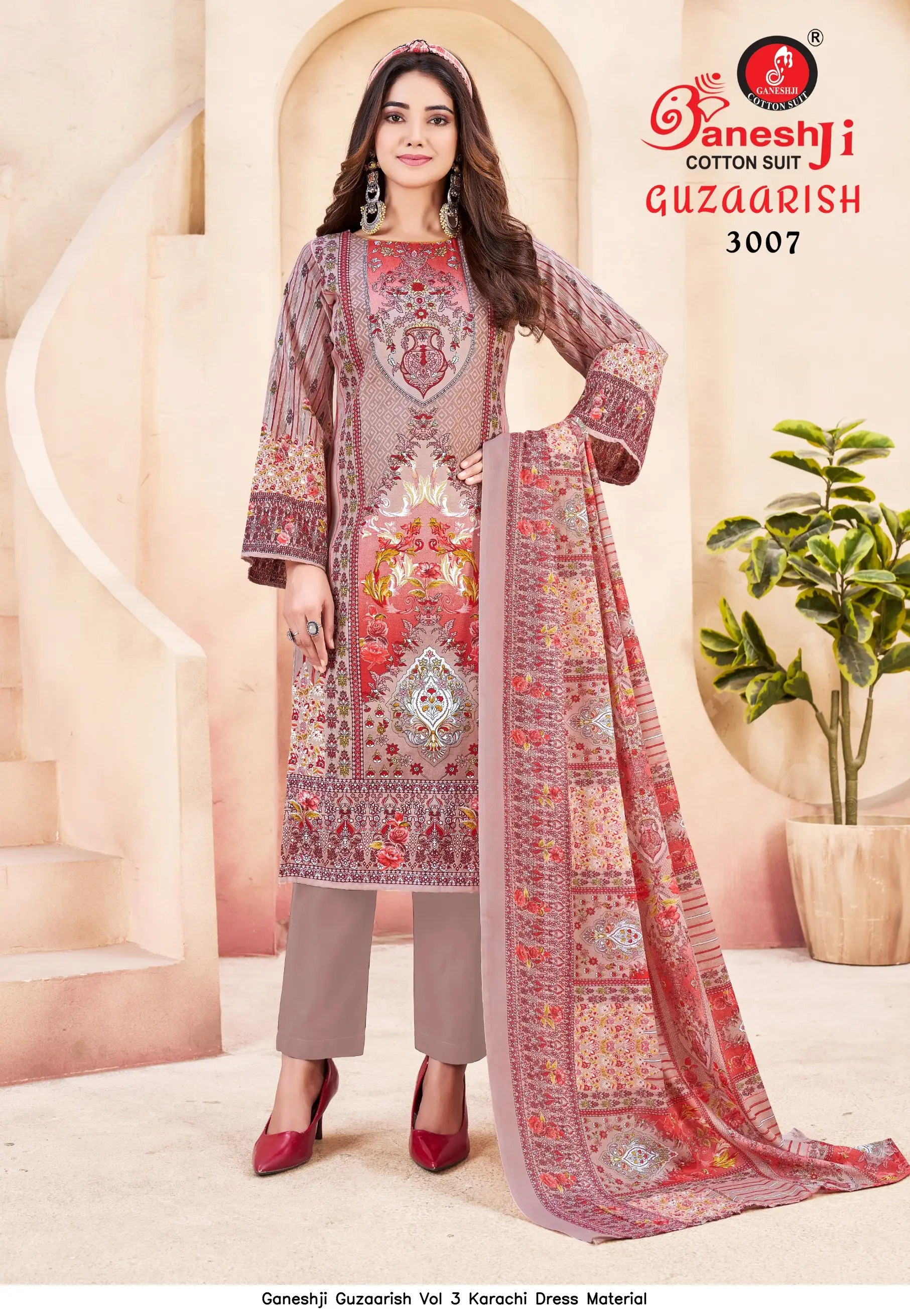 Ganeshji Guzaarish Vol 3 Karachi Dress Material 8
