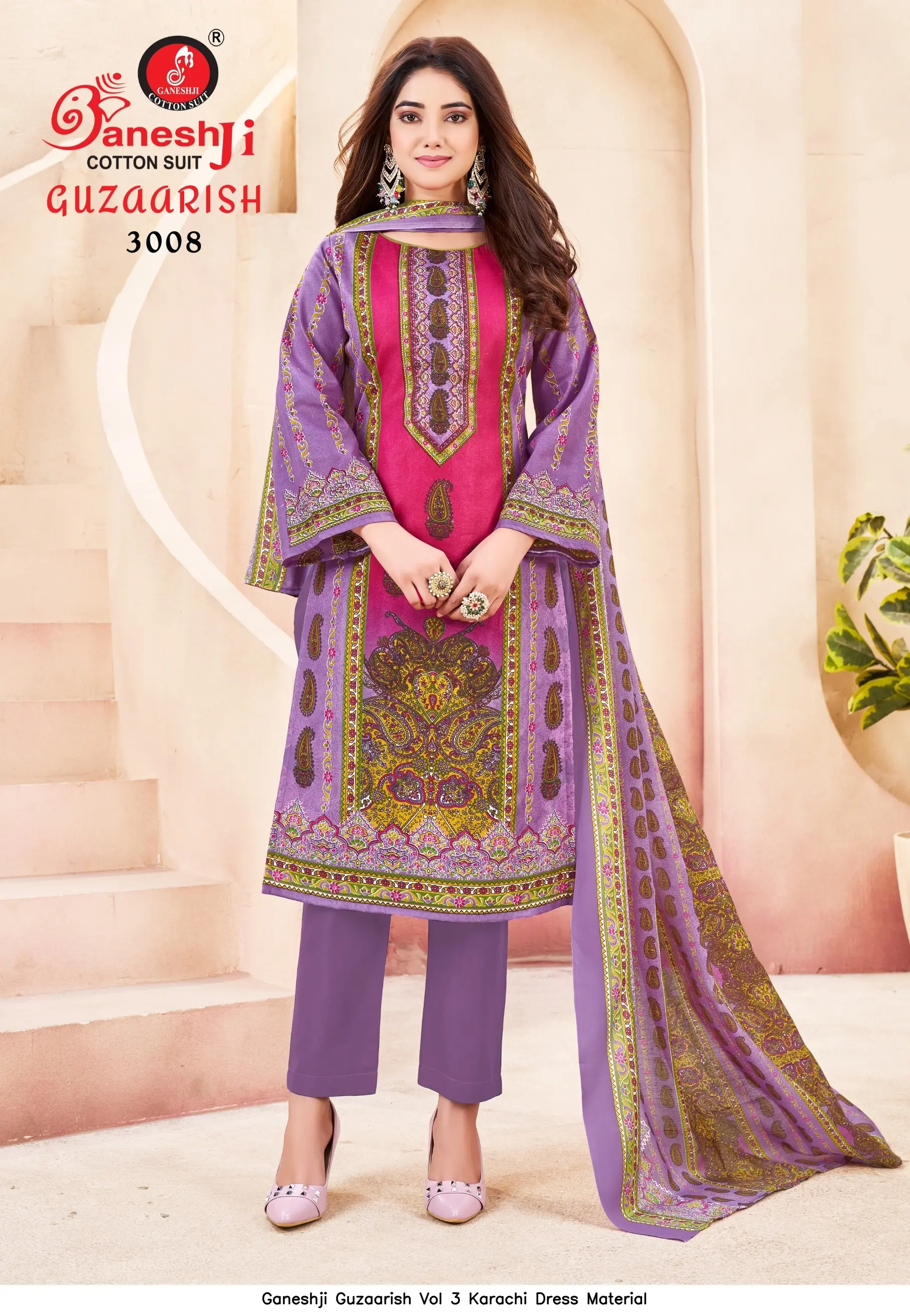 Ganeshji Guzaarish Vol 3 Karachi Dress Material 9