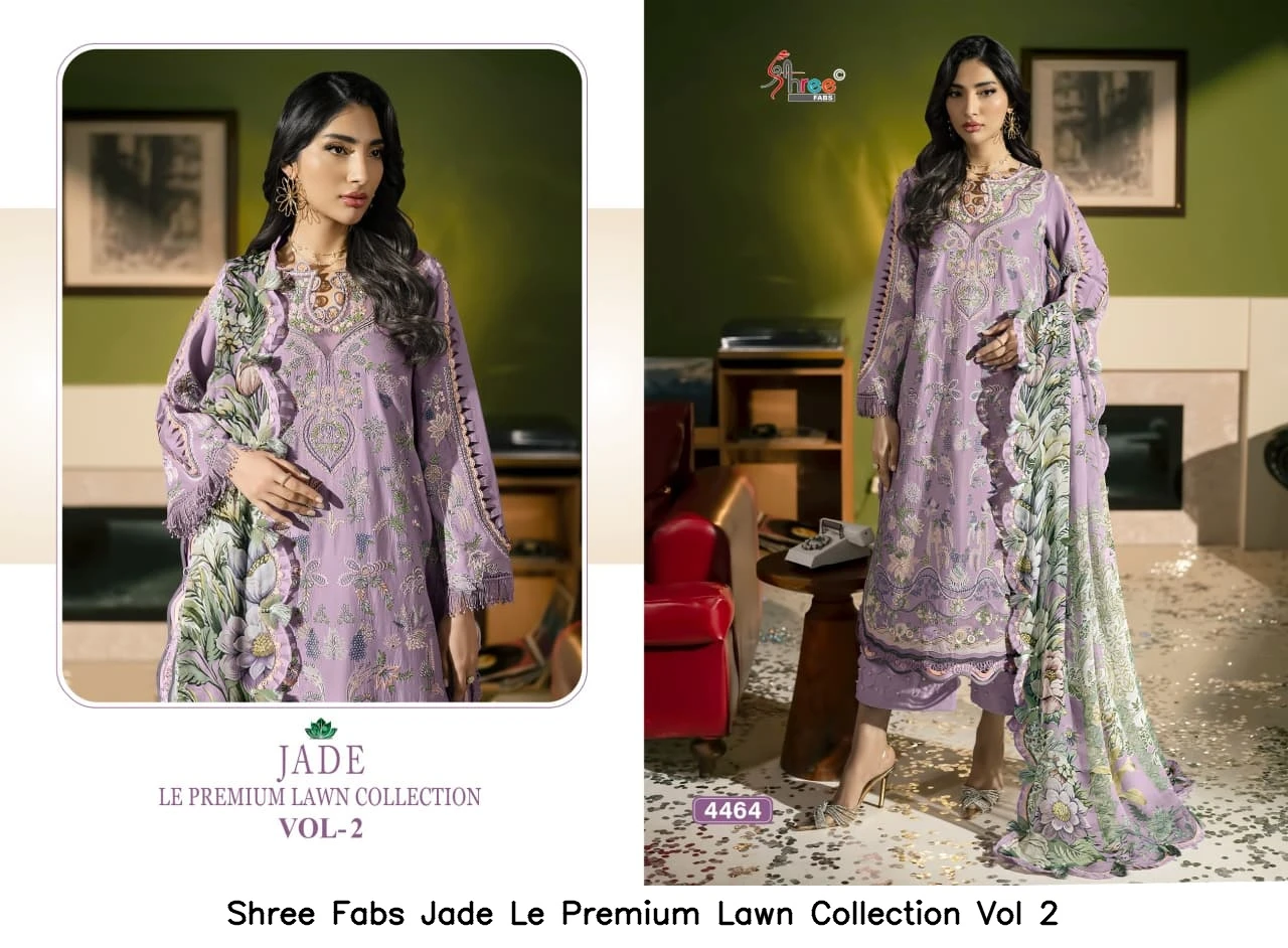 Shree Fabs Jade Le Premium Lawn Collection Vol 2 - Chiffon Dupatta 2