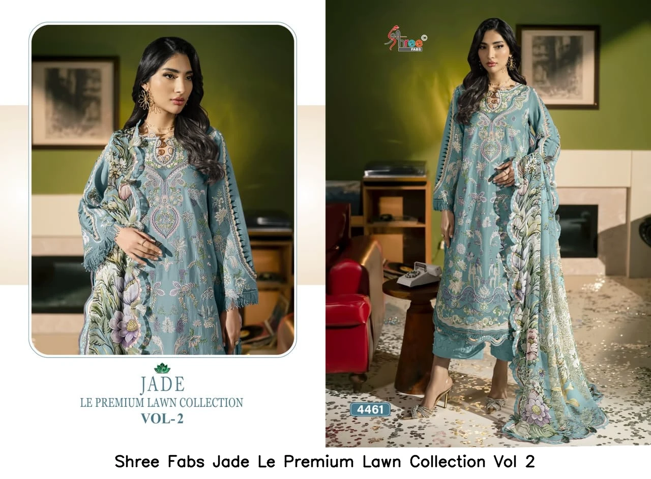 Shree Fabs Jade Le Premium Lawn Collection Vol 2 - Chiffon Dupatta 3