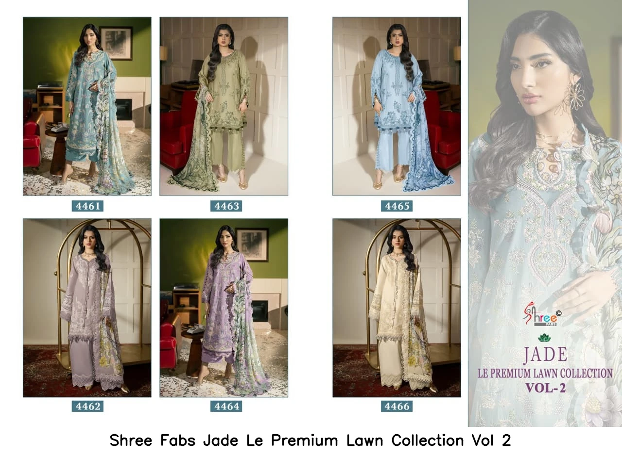 Shree Fabs Jade Le Premium Lawn Collection Vol 2 - Chiffon Dupatta 7