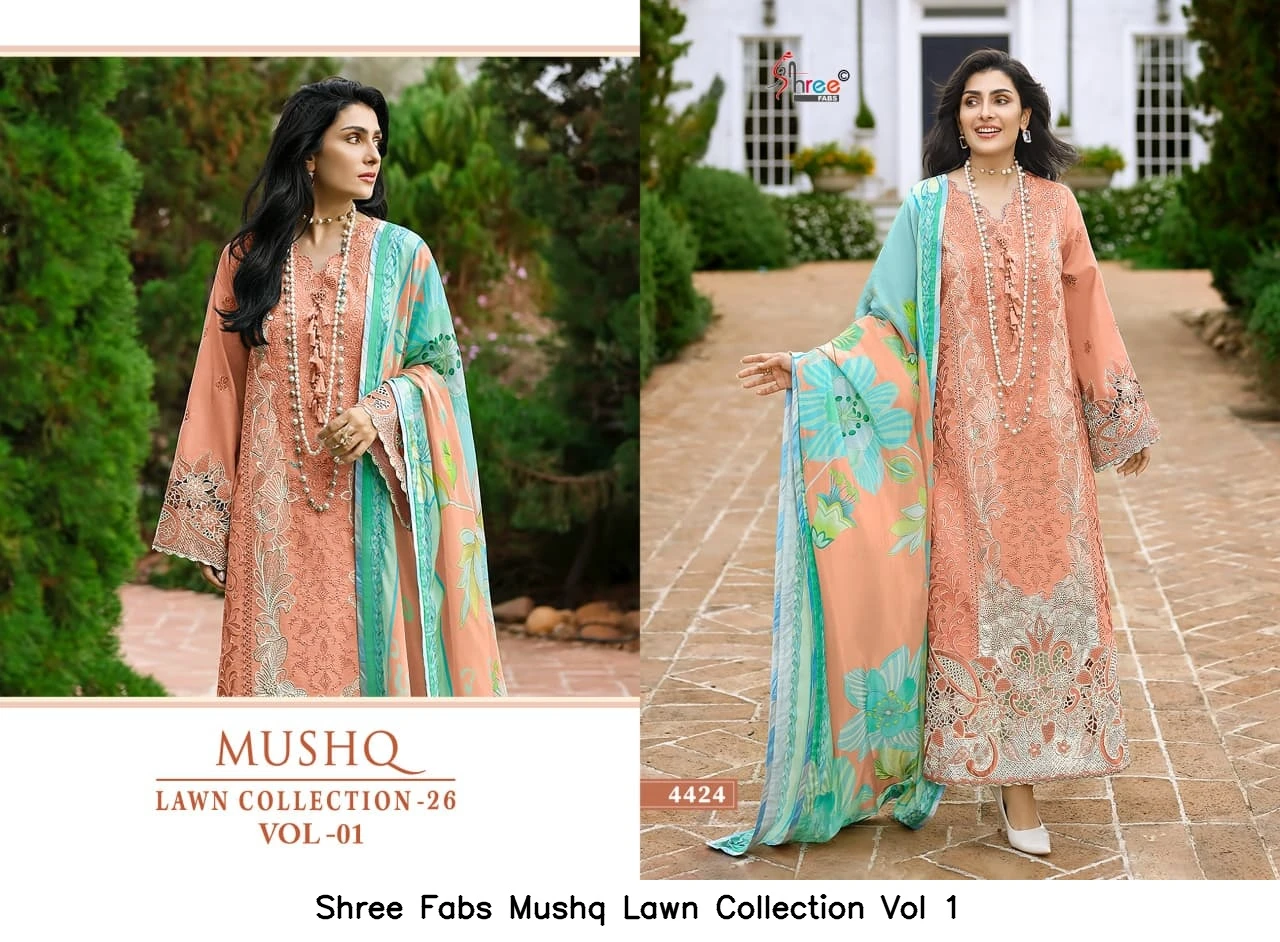 Shree Fabs Mushq Lawn Collection Vol 1 - Chiffon Dupatta 2
