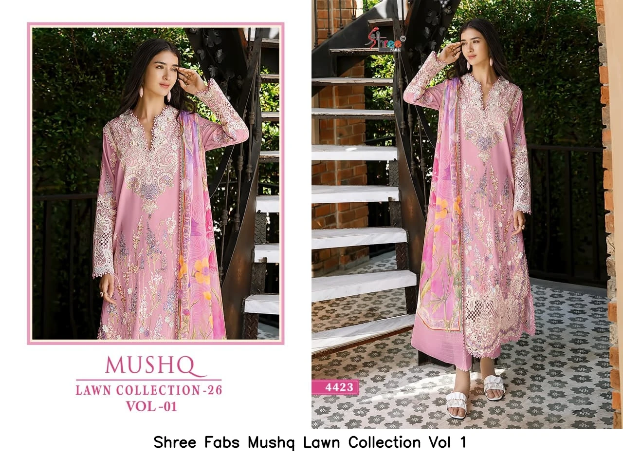 Shree Fabs Mushq Lawn Collection Vol 1 - Chiffon Dupatta 3