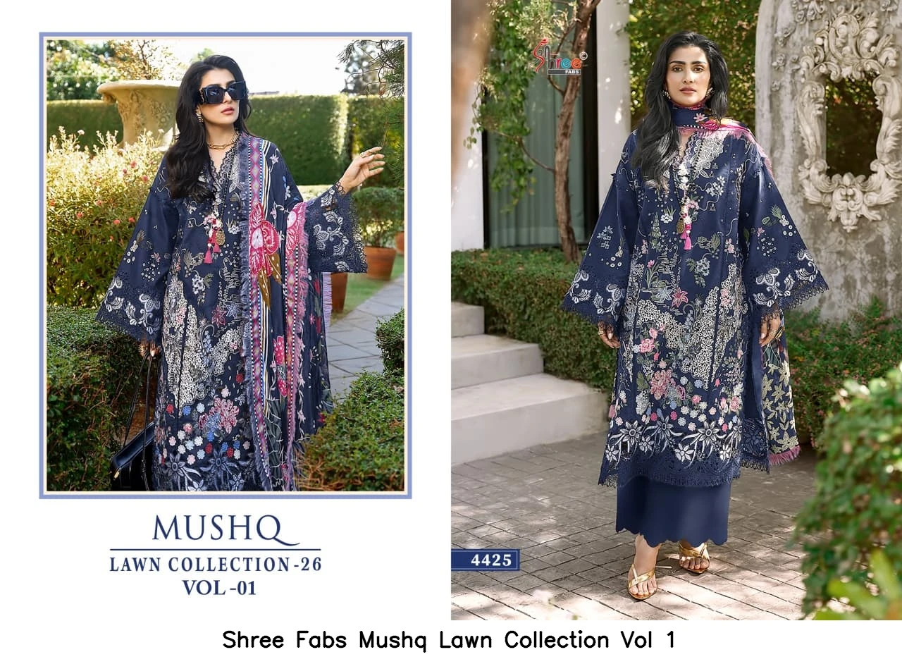 Shree Fabs Mushq Lawn Collection Vol 1 - Chiffon Dupatta 4