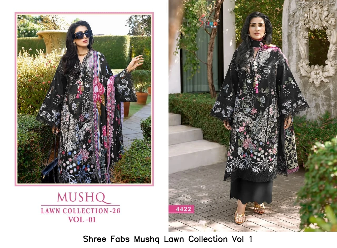 Shree Fabs Mushq Lawn Collection Vol 1 - Chiffon Dupatta 5