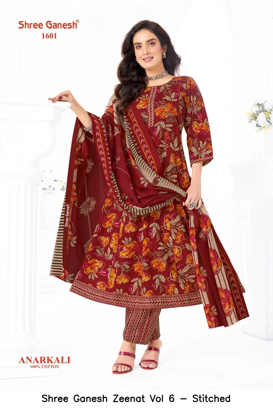 Shree Ganesh Zeenat Vol 6 - Stitched