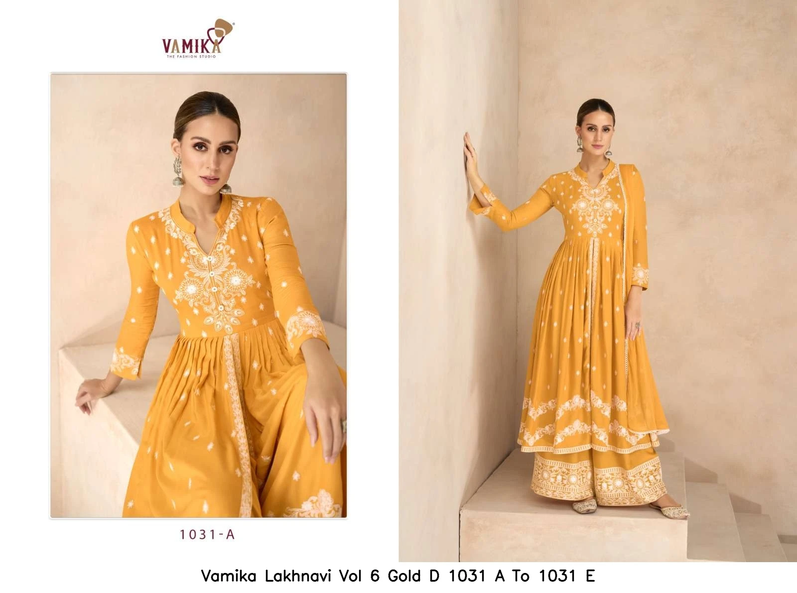 Vamika Lakhnavi Vol 6 Gold D 1031 A To 1031 E