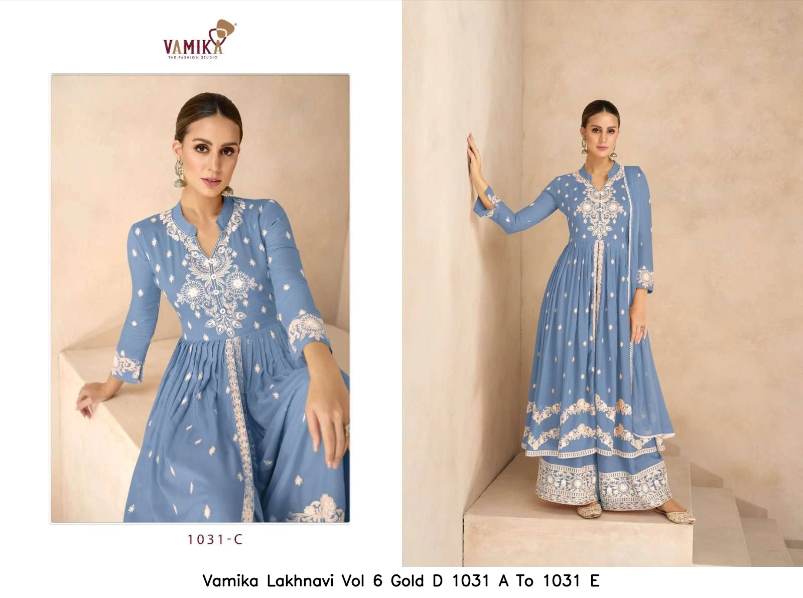 Vamika Lakhnavi Vol 6 Gold D 1031 A To 1031 E