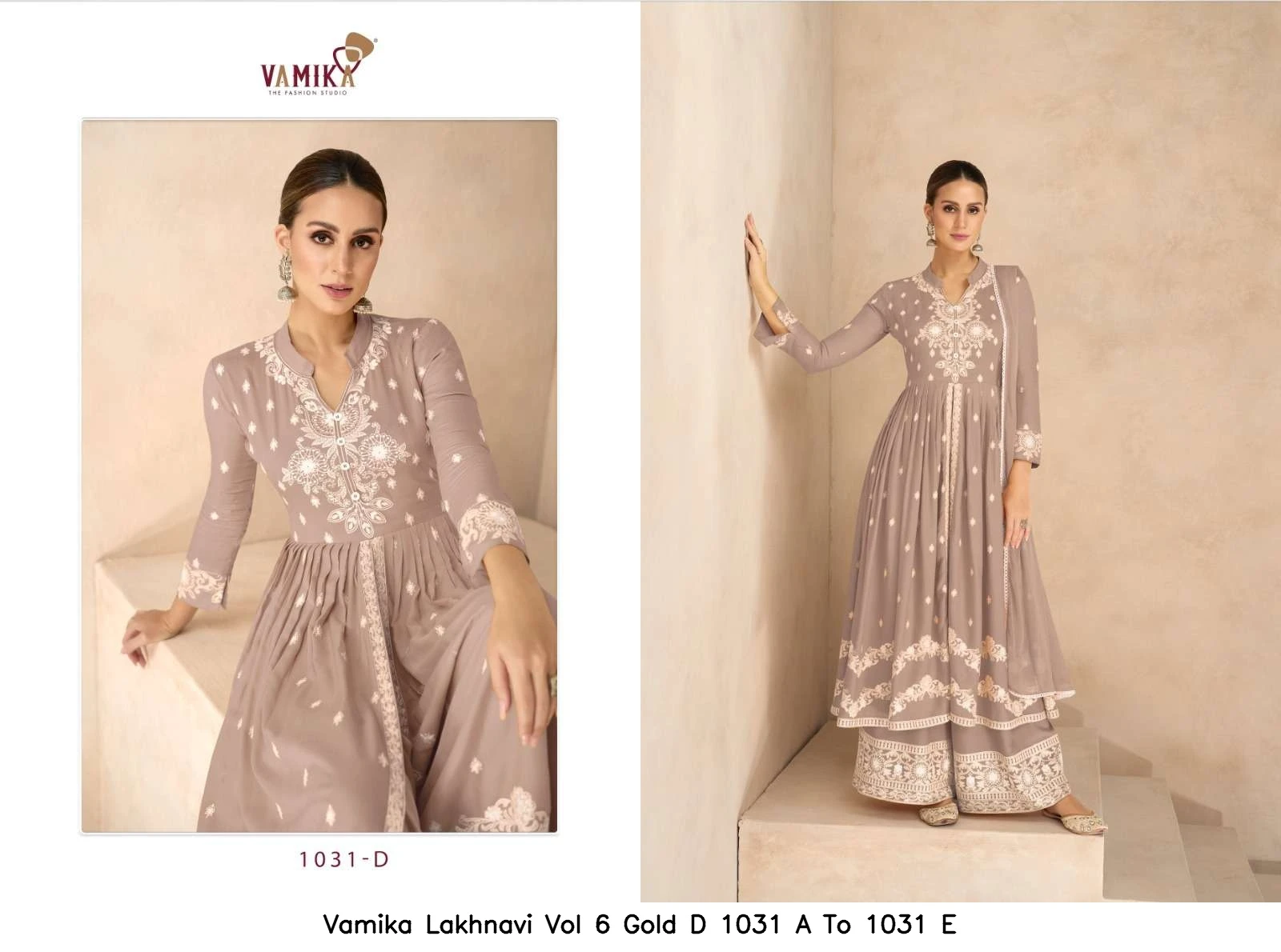 Vamika Lakhnavi Vol 6 Gold D 1031 A To 1031 E