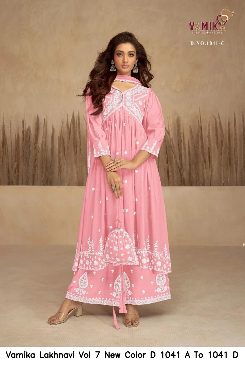 Vamika Lakhnavi Vol 7 New Color D 1041 A To 1041 D