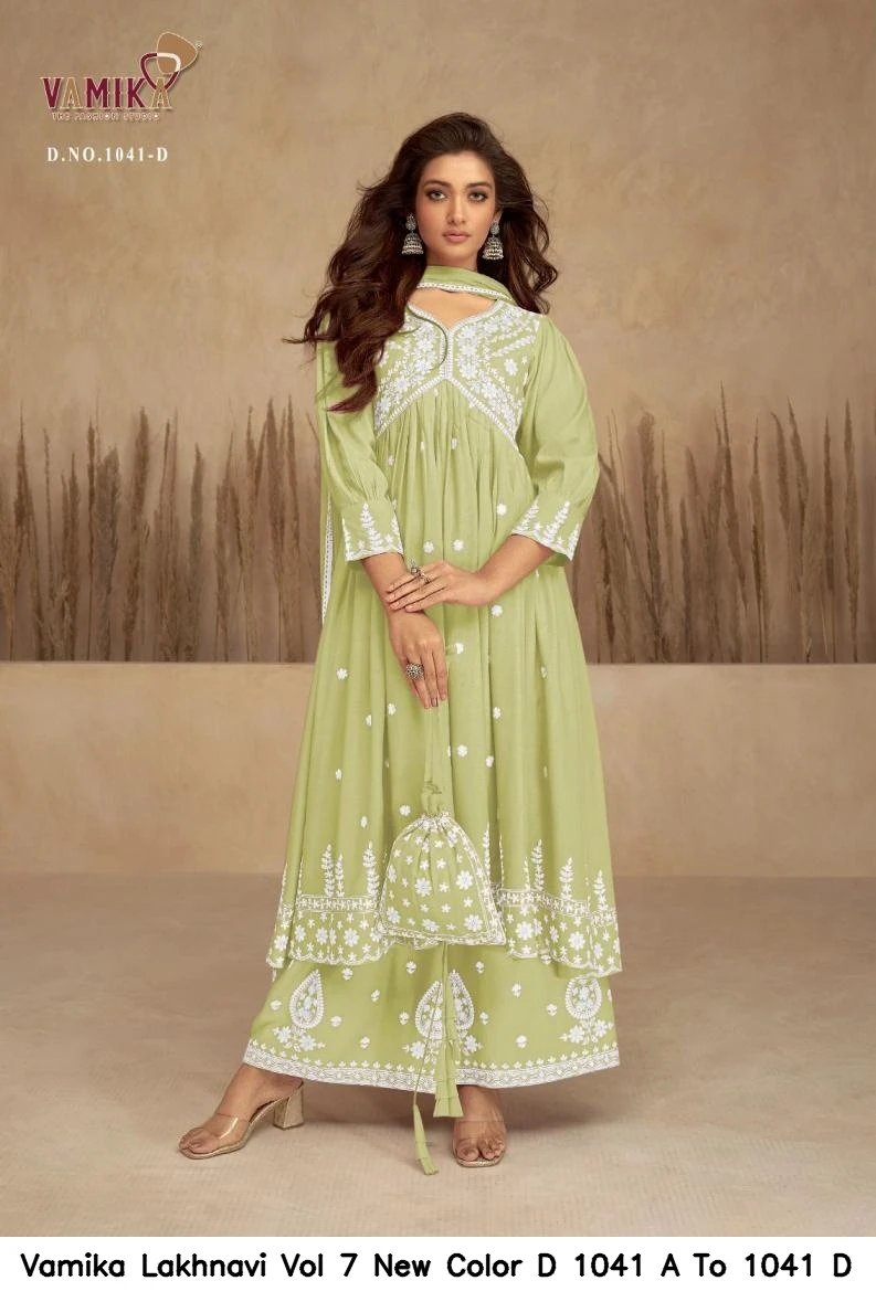 Vamika Lakhnavi Vol 7 New Color D 1041 A To 1041 D