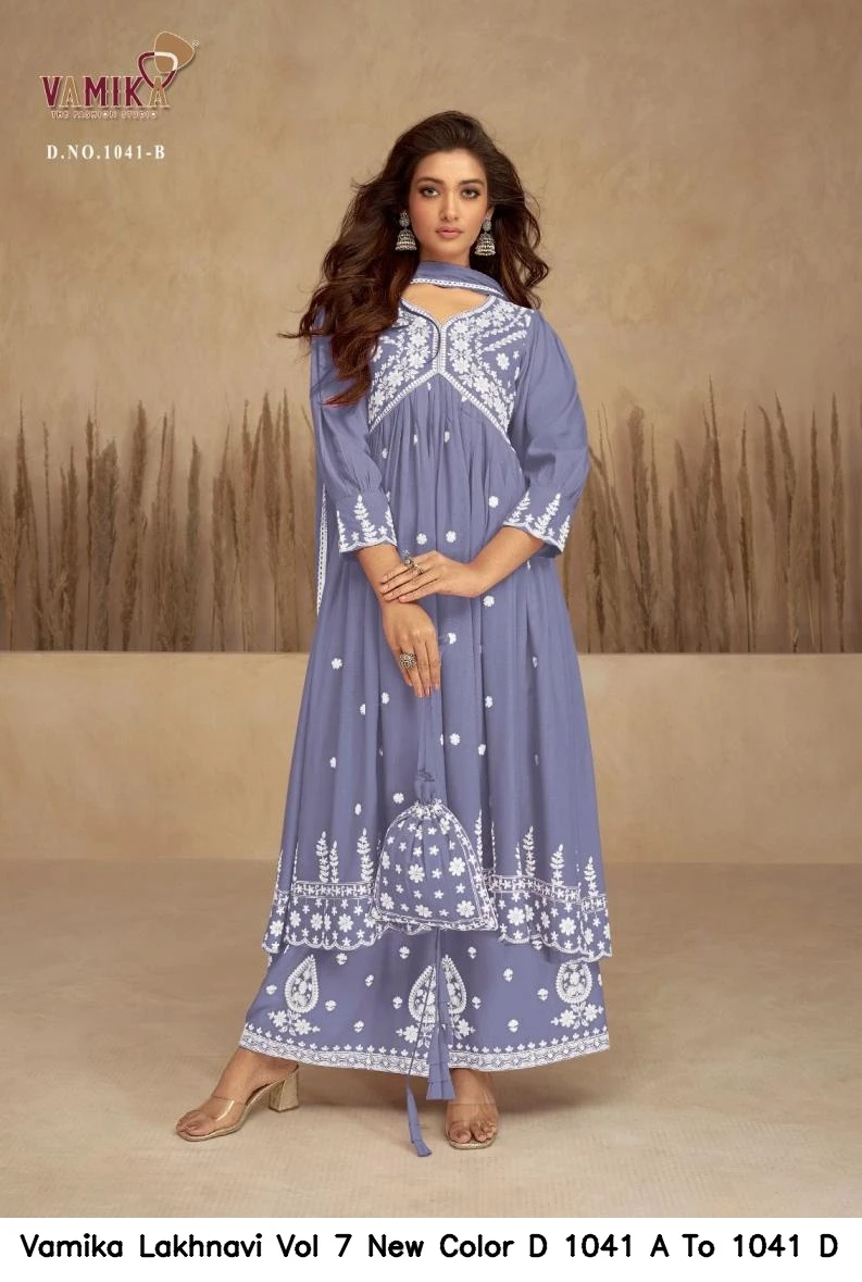 Vamika Lakhnavi Vol 7 New Color D 1041 A To 1041 D