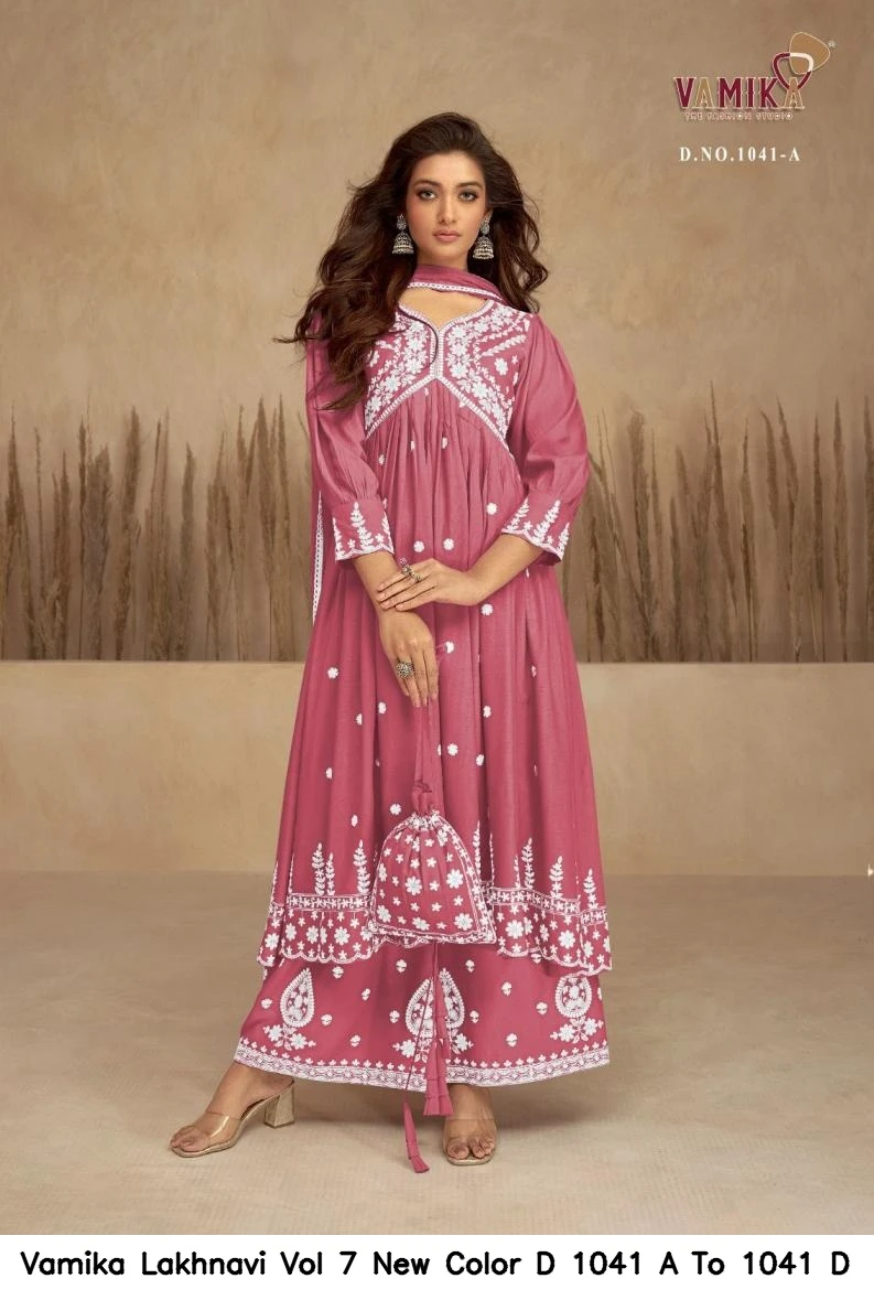 Vamika Lakhnavi Vol 7 New Color D 1041 A To 1041 D