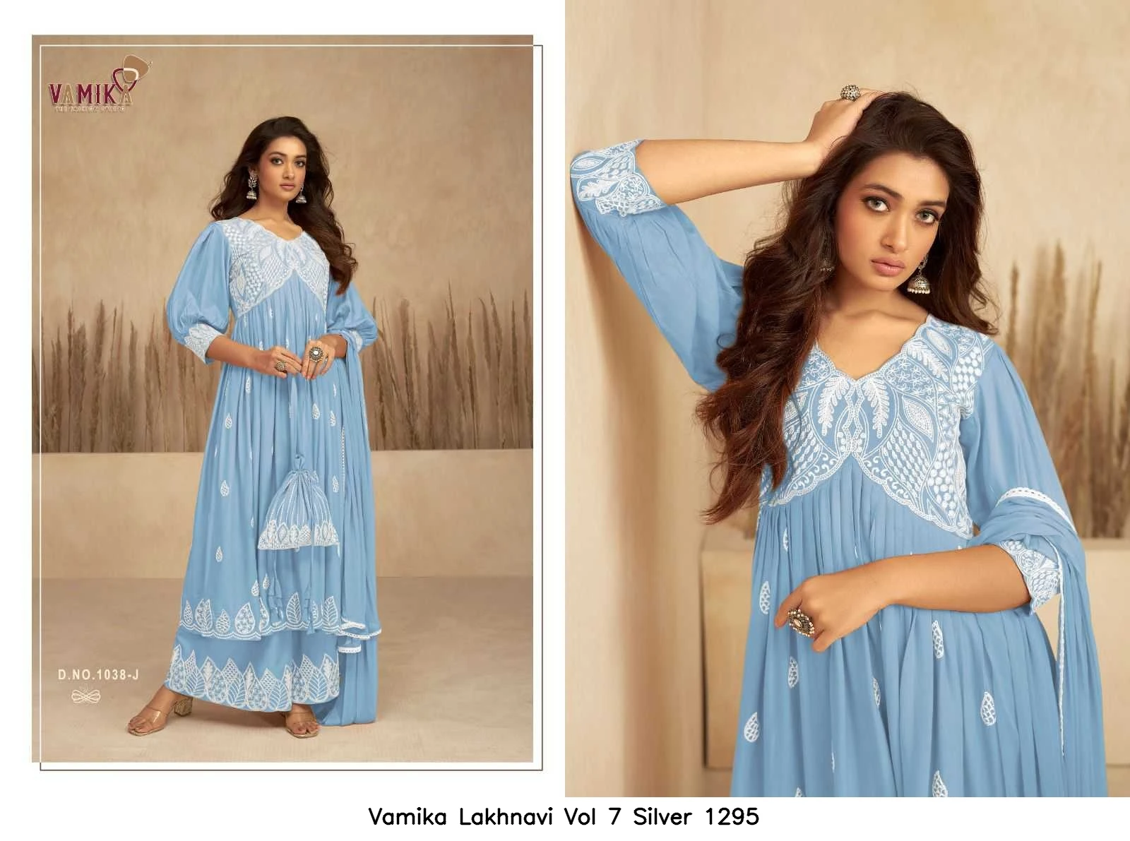 Vamika Lakhnavi Vol 7 Silver 1295