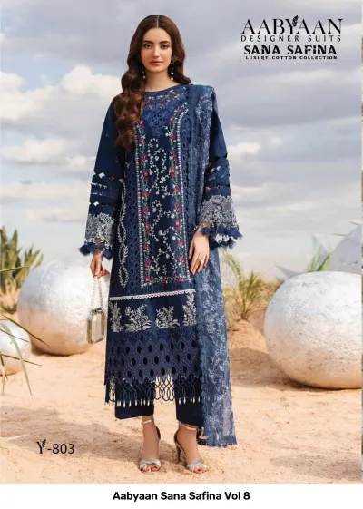 Aabyaan Sana Safina Vol 8 — Karachi Pattern Dress, Aabyaan Designer Suit wholesale from Surat — view 6