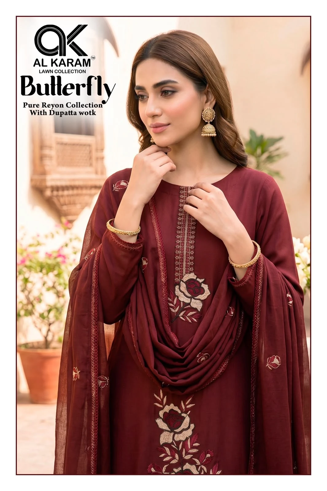 Al Karam Butterfly - Pakistani Suit Design