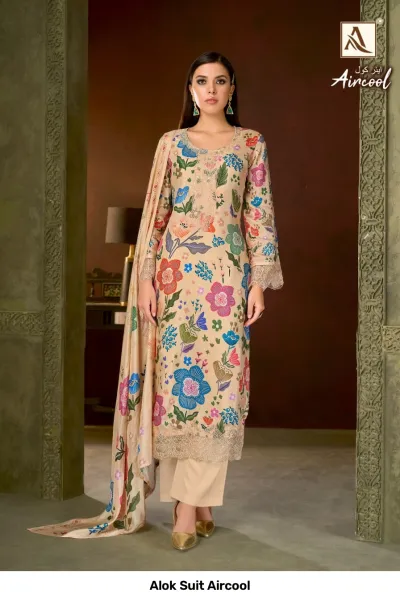Alok Suit Aircool — Semi Stitched Suits, Alok Suit wholesale from Surat — view 2