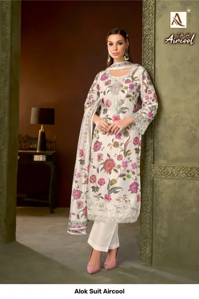 Alok Suit Aircool — Semi Stitched Suits, Alok Suit wholesale from Surat — view 3