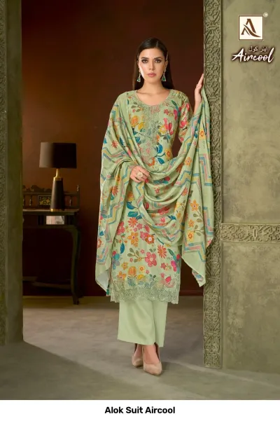 Alok Suit Aircool — Semi Stitched Suits, Alok Suit wholesale from Surat — view 5