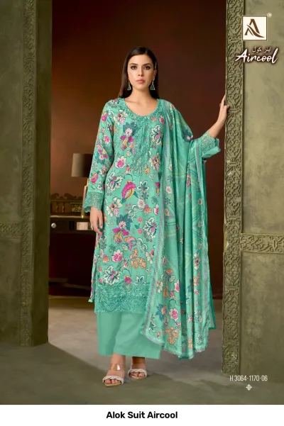 Alok Suit Aircool — Semi Stitched Suits, Alok Suit wholesale from Surat — view 6