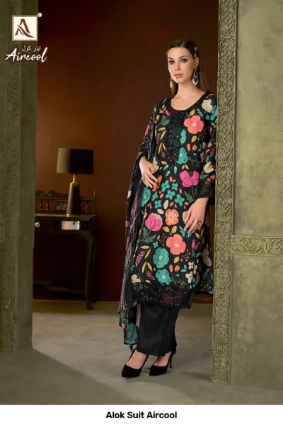 Alok Suit Aircool — Semi Stitched Suits, Alok Suit wholesale from Surat — view 7