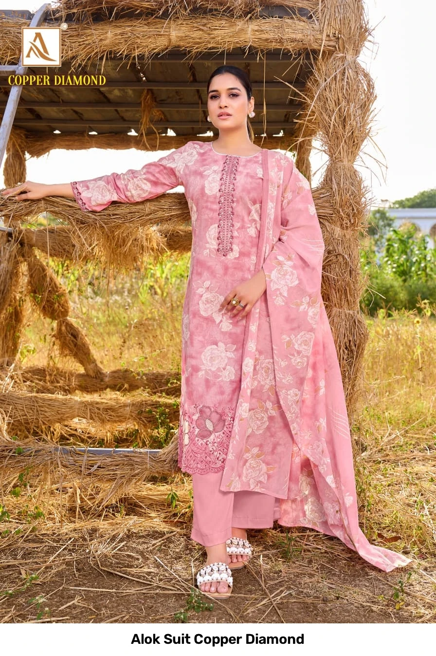 Alok Suit Copper Diamond 4