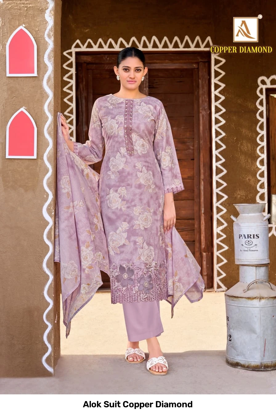 Alok Suit Copper Diamond 5