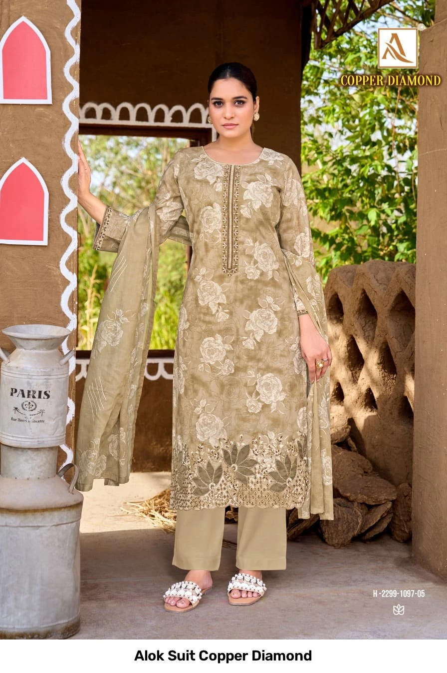 Alok Suit Copper Diamond 6