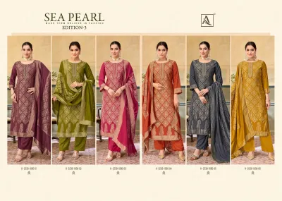 Alok Suit Sea Pearl — Semi Stitched Suits, Alok Suit wholesale from Surat — view 8