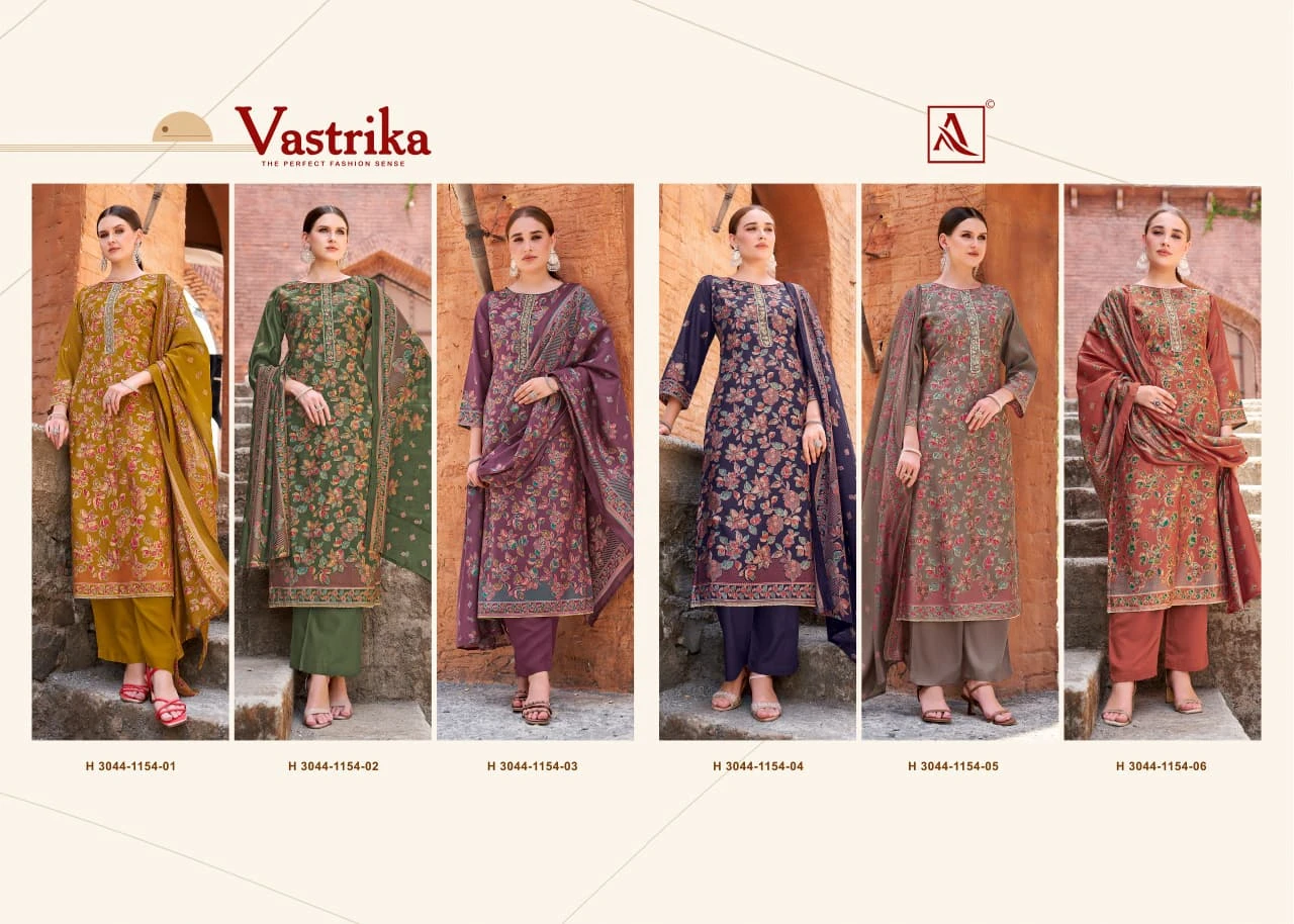 Alok Suit Vastrika — Semi Stitched Suits, Alok Suit wholesale from Surat — view 8