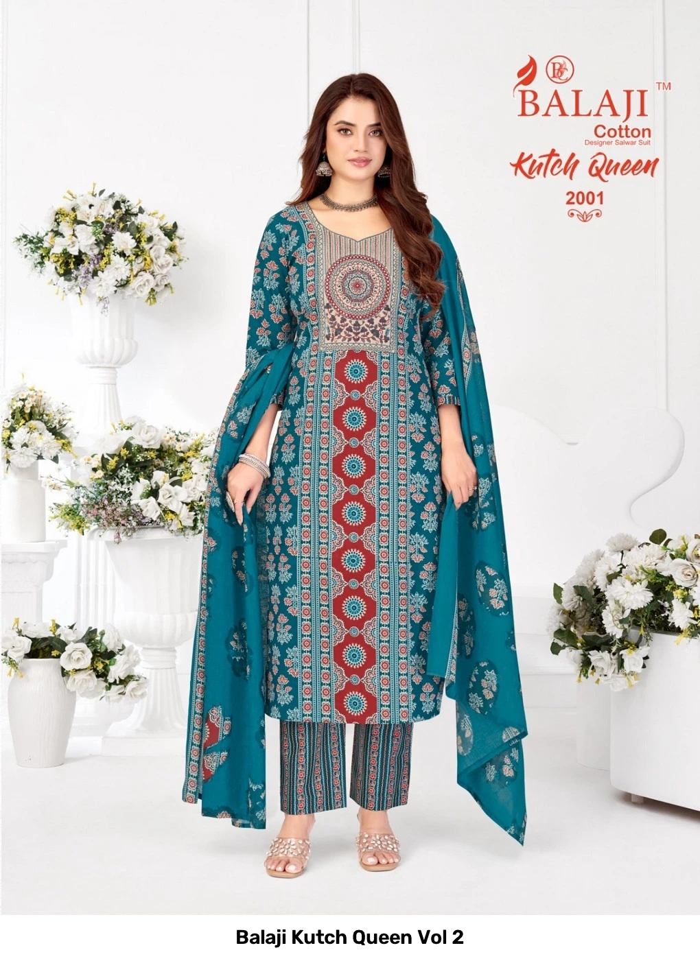 Balaji Kutch Queen Vol 2 — Stitched Suits, Balaji Cotton wholesale from Surat — view 2