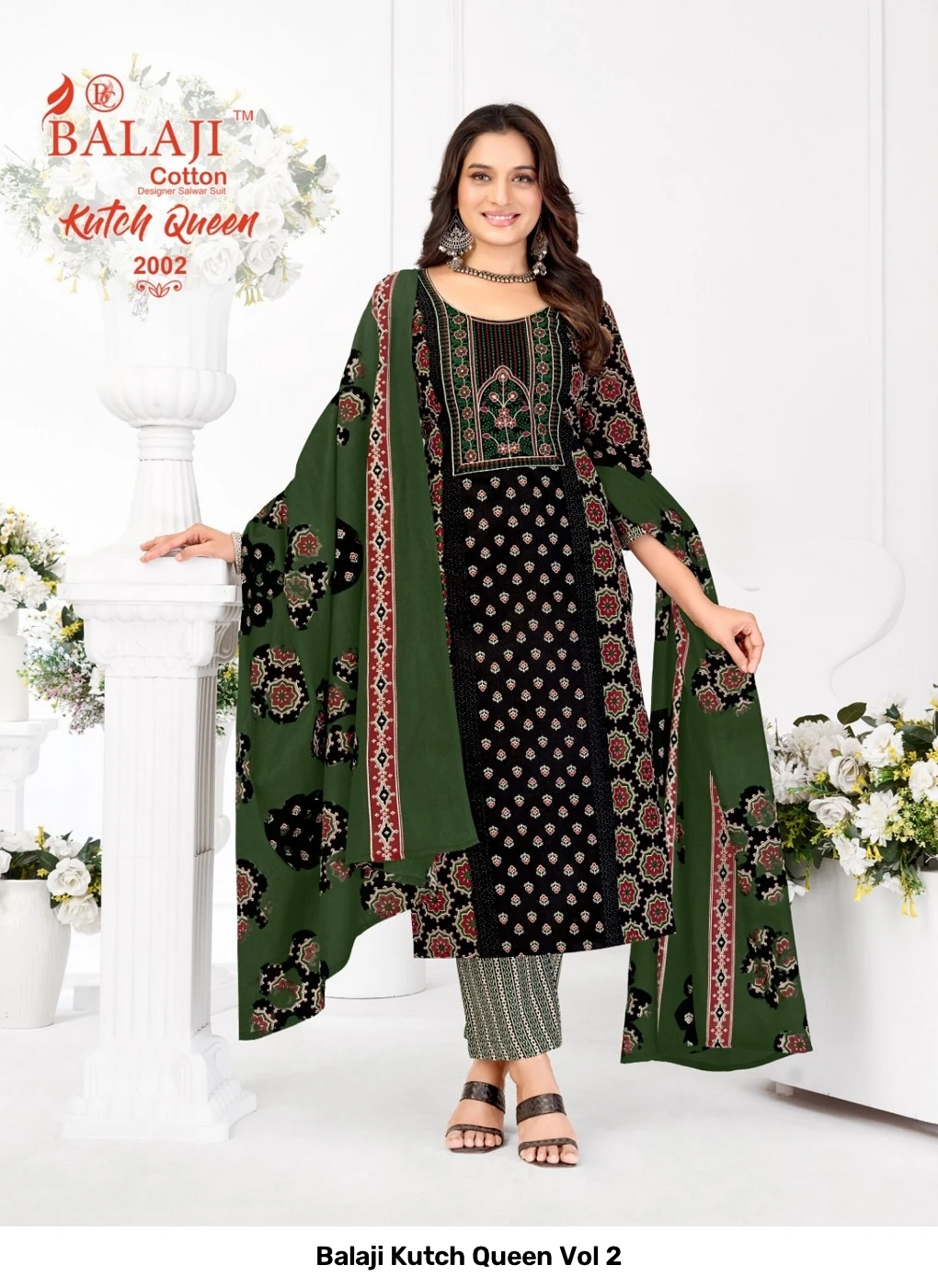Balaji Kutch Queen Vol 2 — Stitched Suits, Balaji Cotton wholesale from Surat — view 3