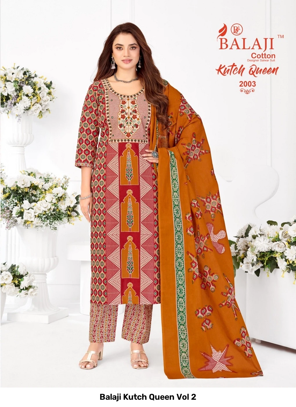 Balaji Kutch Queen Vol 2 — Stitched Suits, Balaji Cotton wholesale from Surat — view 4
