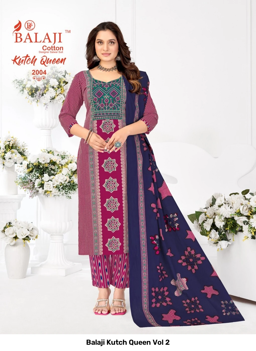 Balaji Kutch Queen Vol 2 — Stitched Suits, Balaji Cotton wholesale from Surat — view 5