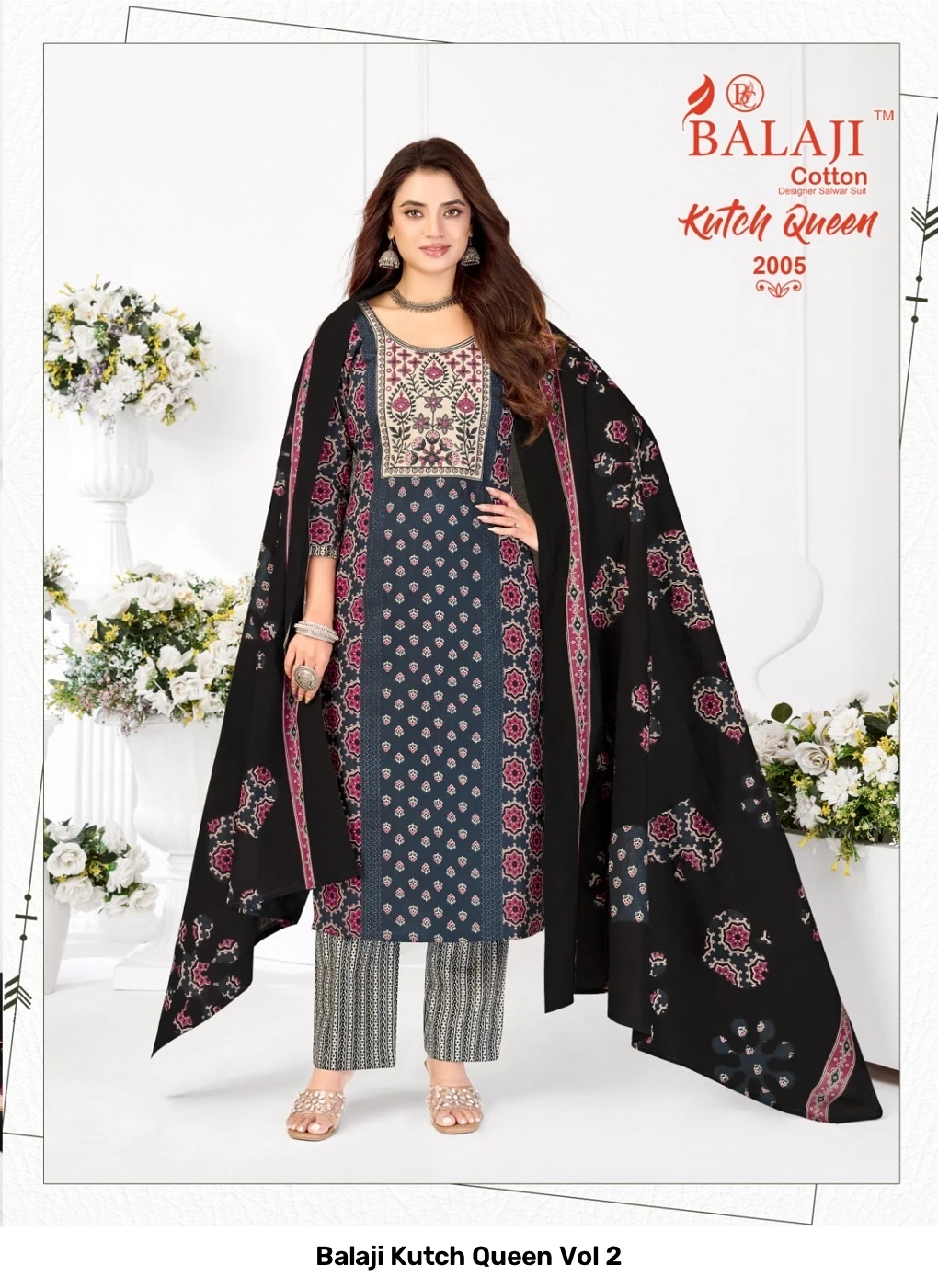 Balaji Kutch Queen Vol 2 — Stitched Suits, Balaji Cotton wholesale from Surat — view 6