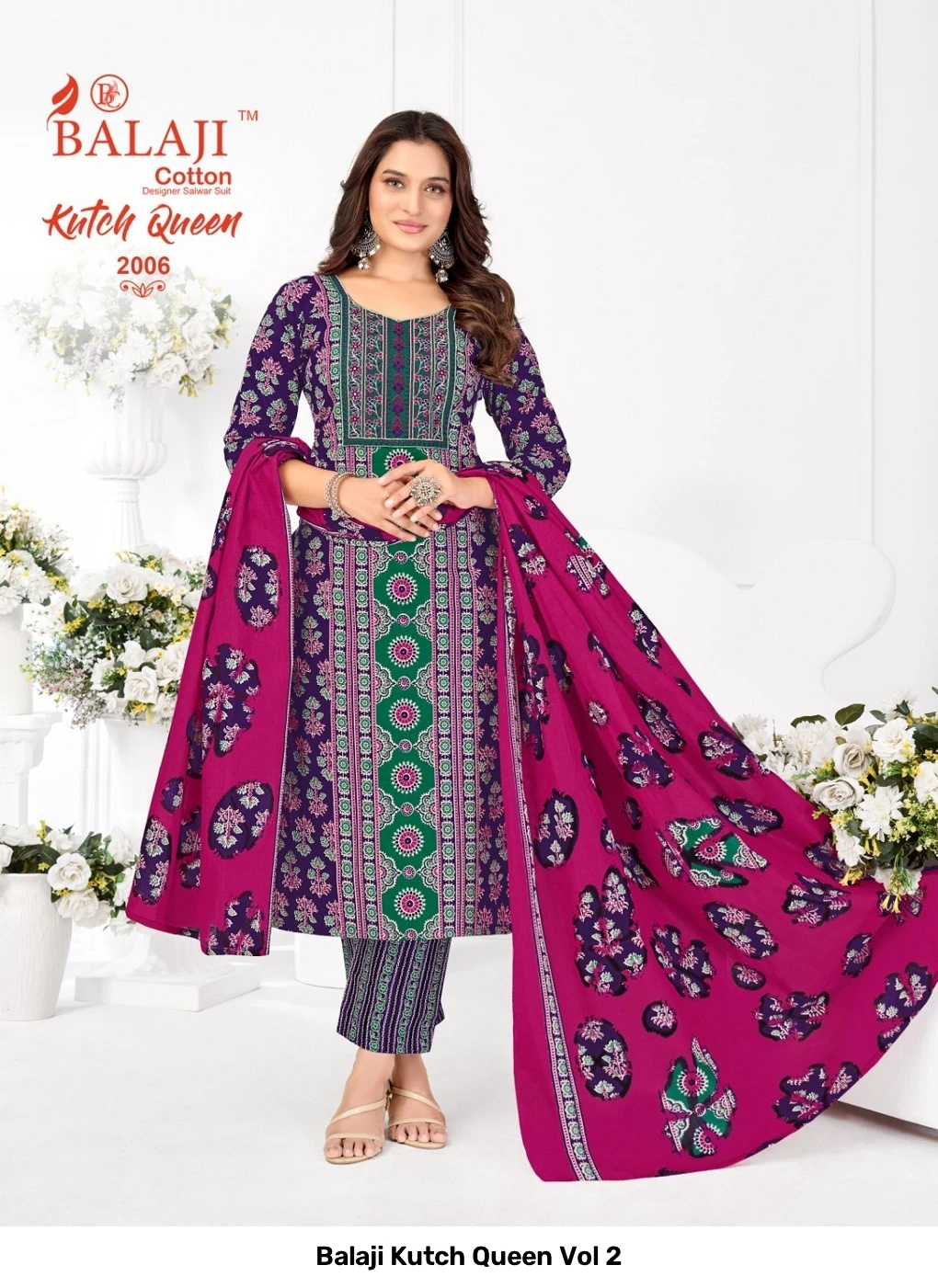 Balaji Kutch Queen Vol 2 — Stitched Suits, Balaji Cotton wholesale from Surat — view 7
