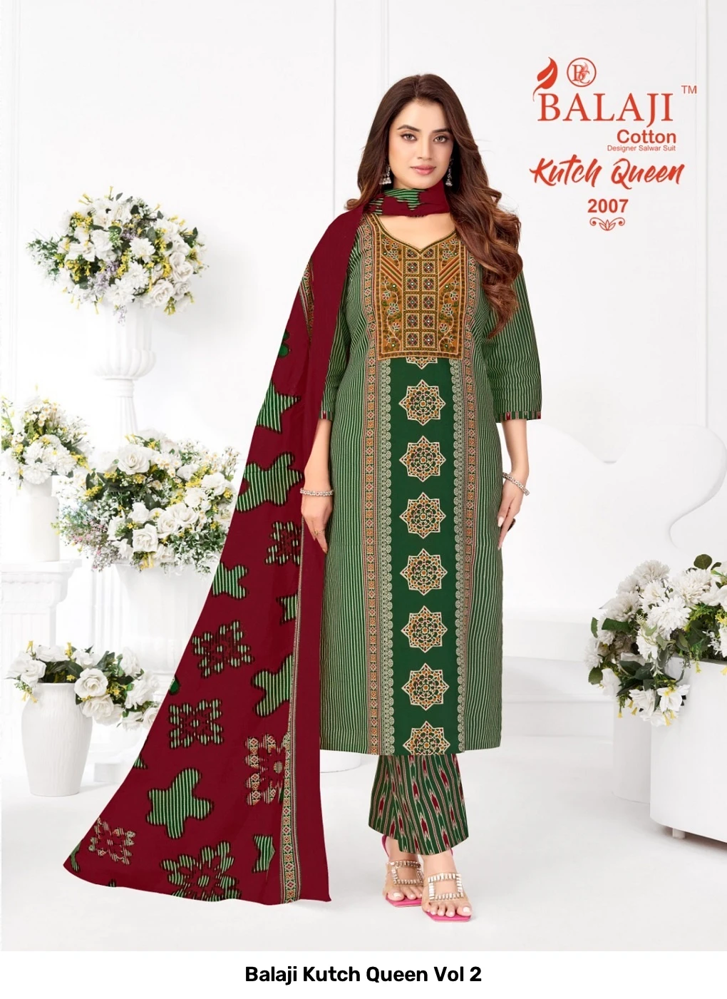 Balaji Kutch Queen Vol 2 — Stitched Suits, Balaji Cotton wholesale from Surat — view 8